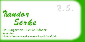 nandor serke business card